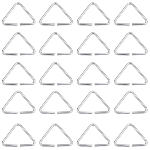 SUNNYCLUE 1 Box 400 Stück Dreieckige Offene Ringe Aus Edelstahl Offene Biegeringe Biegeringe Große Klemmclip Bügel Für Schmuckherstellung Zubehör DIY Ohrringe Armbänder Halsketten Schlüsselanhänger Zu von SUNNYCLUE