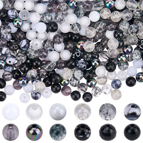 SUNNYCLUE 1 Box 432 Stück 12 Stile Schwarze Und Weiße Acrylperlen 8mm Kunststoffperlen Großpackung Klein Glänzend Facettiert Glatt Lose Abstandshalter Anhänger Für Schmuckherstellung Zubehör Basteln SUNNYCLUE 1 Box 432 Stück 12 Stile Schwarze Und Weiße Acrylperlen 8mm Kunststoffperlen Großpackung Klein Glänzend Facettiert Glatt Lose Abstandshalter Anhänger Für Schmuckherstellung Zubehör Basteln von SUNNYCLUE