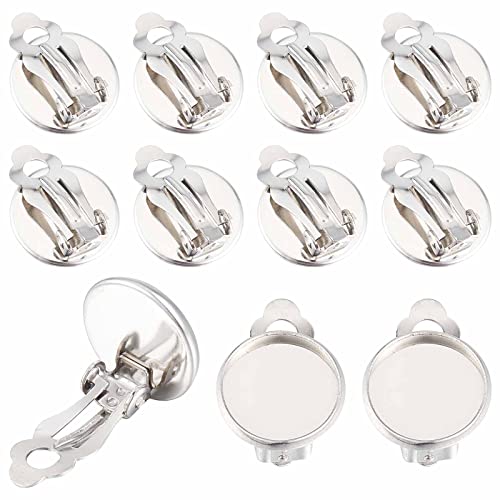 SUNNYCLUE 1 Box 50 Stück Ohrclips Zubehör Ohrring Cabochon Fassungen Edelstahl Ohrringkonverter Runde Flache Rückseite Tablett Ohrringclips Für Nicht Durchstochene Ohren Frauen Schmuckherstellung DIY SUNNYCLUE 1 Box 50 Stück Ohrclips Zubehör Ohrring Cabochon Fassungen Edelstahl Ohrringkonverter Runde Flache Rückseite Tablett Ohrringclips Für Nicht Durchstochene Ohren Frauen Schmuckherstellung DIY von SUNNYCLUE