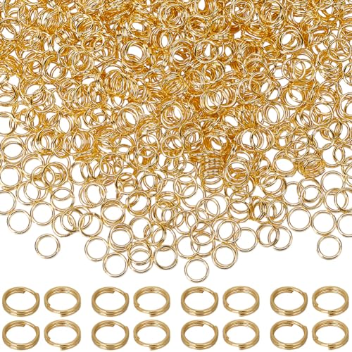 SUNNYCLUE 1 Box 500 Stück 5 mm Echte 18 Karat Vergoldete Biegeringe Geteilte Schlüsselringe Großpackung Mit Doppelschlaufen Kleine Metallringe Aus Edelstahl Für Die Schmuckherstellung DIY Halsketten A SUNNYCLUE 1 Box 500 Stück 5 mm Echte 18 Karat Vergoldete Biegeringe Geteilte Schlüsselringe Großpackung Mit Doppelschlaufen Kleine Metallringe Aus Edelstahl Für Die Schmuckherstellung DIY Halsketten A von SUNNYCLUE