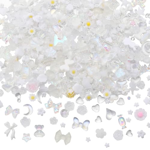 SUNNYCLUE 1 Box 6 Beutel Weiße Nagel Charms Aus Kunstharz Nail Art Charms Nail Art Dekoration 3D Nagel Art Charm Nagel Zubehör Charms Fischschwanz Stern Blume Herz Flache Rückseiten Für Nail Art Telef SUNNYCLUE 1 Box 6 Beutel Weiße Nagel Charms Aus Kunstharz Nail Art Charms Nail Art Dekoration 3D Nagel Art Charm Nagel Zubehör Charms Fischschwanz Stern Blume Herz Flache Rückseiten Für Nail Art Telef von SUNNYCLUE