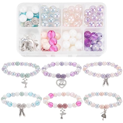 SUNNYCLUE 1 Box 6 Set Ballett Armband Bastelset Verstellbare Armbänder Tänzerin Ballerina Charms Acryl Transprent Strass Perlen Für Schmuckherstellung Kits Anfänger Erwachsene Frauen DIY Perlenhandwer SUNNYCLUE 1 Box 6 Set Ballett Armband Bastelset Verstellbare Armbänder Tänzerin Ballerina Charms Acryl Transprent Strass Perlen Für Schmuckherstellung Kits Anfänger Erwachsene Frauen DIY Perlenhandwer von SUNNYCLUE