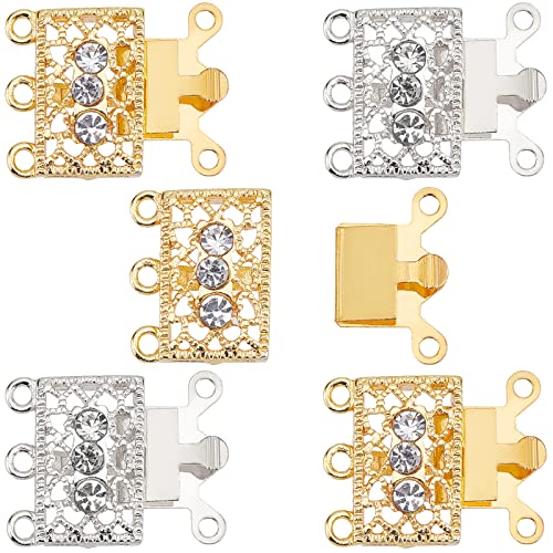 SUNNYCLUE 1 Box 6 Sets 2 Farben Halskette Schichtverschlüsse Geschichtete Halskettenverschlüsse Strasssteine Filigrane Verschlüsse Halskettenverbinder Für Mehrere Halsketten Schmuckherstellung Frauen SUNNYCLUE 1 Box 6 Sets 2 Farben Halskette Schichtverschlüsse Geschichtete Halskettenverschlüsse Strasssteine Filigrane Verschlüsse Halskettenverbinder Für Mehrere Halsketten Schmuckherstellung Frauen von SUNNYCLUE