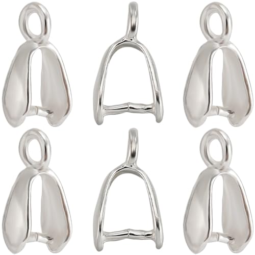 SUNNYCLUE 1 Box 6 Stück 925 Sterlingsilber Anhänger Schnappverschlüsse Metall Schnapphaken Verbindungsstücke Charms Clips Anhänger Verschluss In Großpackung Für Schmuckherstellung Zubehör Armbänder Ha von SUNNYCLUE