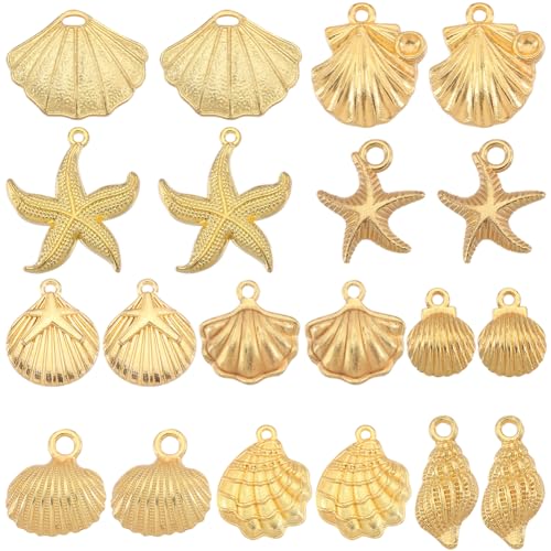 SUNNYCLUE 1 Box 60 Stück 10 Stile Muschel Charms Gold Seestern Charm Bulk Legierung Muschel Sommer Ozean Leben Thema Meerestiere Strand Charms Für Die Schmuckherstellung Charms Halskette Armband Ohrri SUNNYCLUE 1 Box 60 Stück 10 Stile Muschel Charms Gold Seestern Charm Bulk Legierung Muschel Sommer Ozean Leben Thema Meerestiere Strand Charms Für Die Schmuckherstellung Charms Halskette Armband Ohrri von SUNNYCLUE