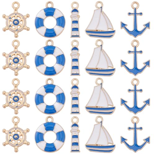 SUNNYCLUE 1 Box 60 Stück 5 Stile Nautische Charms Anker Charms Bulk Legierung Ozeanblau Meer Seemann Schiff Boot Marine Leuchtfeuer Sommer Charm Für Die Schmuckherstellung Charms Frauen DIY Halsketten SUNNYCLUE 1 Box 60 Stück 5 Stile Nautische Charms Anker Charms Bulk Legierung Ozeanblau Meer Seemann Schiff Boot Marine Leuchtfeuer Sommer Charm Für Die Schmuckherstellung Charms Frauen DIY Halsketten von SUNNYCLUE