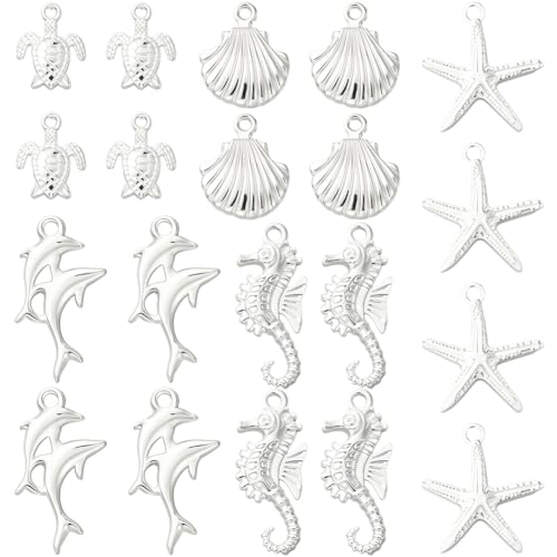 SUNNYCLUE 1 Box 60 Stück 5 Stile Silberner Ozean Charm Schmuckanhänger Mit Sommermotiv Große Menge Meerestiere Strand Schildkrötenpanzer Wal Seestern Seepferdchen Anhänger Für Ohrringe Armbänder DIY B SUNNYCLUE 1 Box 60 Stück 5 Stile Silberner Ozean Charm Schmuckanhänger Mit Sommermotiv Große Menge Meerestiere Strand Schildkrötenpanzer Wal Seestern Seepferdchen Anhänger Für Ohrringe Armbänder DIY B von SUNNYCLUE