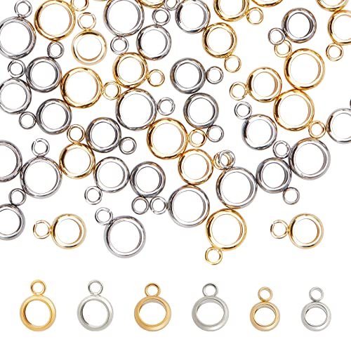 SUNNYCLUE 1 Box 60 Stück Edelstahl Bügelperlen Tube Bails Loop Hanger Links Connectors with Loop European Large Hole Spacer Loose Column Bails for Jewelry Making Snake Chain Beading DIY Supplies SUNNYCLUE 1 Box 60 Stück Edelstahl Bügelperlen Tube Bails Loop Hanger Links Connectors with Loop European Large Hole Spacer Loose Column Bails for Jewelry Making Snake Chain Beading DIY Supplies von SUNNYCLUE