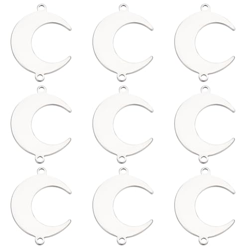 SUNNYCLUE 1 Box 60 Stück Mond Glieder Charm Edelstahl Verbindungsanhänger Kleine Silberne Lasergeschnittene Verbindungsstücke Halbmond Charm Für Die Schmuckherstellung Charms Armbänder Ohrringe Weihna SUNNYCLUE 1 Box 60 Stück Mond Glieder Charm Edelstahl Verbindungsanhänger Kleine Silberne Lasergeschnittene Verbindungsstücke Halbmond Charm Für Die Schmuckherstellung Charms Armbänder Ohrringe Weihna von SUNNYCLUE