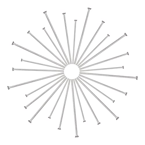 SUNNYCLUE 1 Box 600 Stück 3 Größen Kopfstifte Flachkopfstifte Schmuck Edelstahlkopfstifte Für DIY Halsketten Armbänder Ohrringe Schmuckherstellung Pins Zubehör 1.2/1.6/2 Zoll von SUNNYCLUE