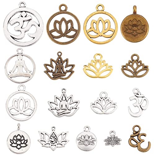 SUNNYCLUE 1 Box 68 Stück Lotus Charms Yoga Charms Lotus Blume Charm Hohl OM Yoga Chakra Energie Charm Flache Runde Charms Für Die Schmuckherstellung Charm Halskette Armband Ohrringe DIY Bastelbedarf E SUNNYCLUE 1 Box 68 Stück Lotus Charms Yoga Charms Lotus Blume Charm Hohl OM Yoga Chakra Energie Charm Flache Runde Charms Für Die Schmuckherstellung Charm Halskette Armband Ohrringe DIY Bastelbedarf E von SUNNYCLUE