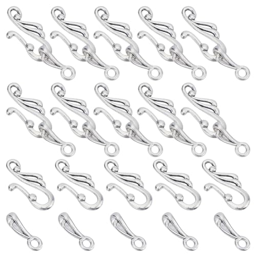 SUNNYCLUE 1 Box 70 Sets S Haken Schmuckverschluss S Ring Knebelverschlüsse Im Tibetischen Stil Antiksilber S Haken Ring Armbänder Halskettenverbinder Schmuckendverschlüsse Und Verschlüsse Für Die Schm SUNNYCLUE 1 Box 70 Sets S Haken Schmuckverschluss S Ring Knebelverschlüsse Im Tibetischen Stil Antiksilber S Haken Ring Armbänder Halskettenverbinder Schmuckendverschlüsse Und Verschlüsse Für Die Schm von SUNNYCLUE