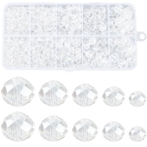 SUNNYCLUE 1 Box 780 Stück Klare Kristallglasperlen Facettierte Perlen Rondelle Abstandshalter Glasperlen Großpackung ab Farbe Verschiedene Edelsteine Runde Lose Mini Steinperlen Für Die Schmuckherstel SUNNYCLUE 1 Box 780 Stück Klare Kristallglasperlen Facettierte Perlen Rondelle Abstandshalter Glasperlen Großpackung ab Farbe Verschiedene Edelsteine Runde Lose Mini Steinperlen Für Die Schmuckherstel von SUNNYCLUE