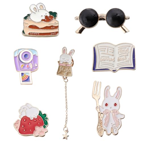 SUNNYCLUE 1 Box 7Stück 7Stile Hasennadeln Emaille Broschen Cartoon Brosche Pins Katze Erdbeere Hase Brille Buchnadel Für Rucksack Kleidung Abzeichen Hüte Taschen Schals Frauen Deko Accessoires Zubehör SUNNYCLUE 1 Box 7Stück 7Stile Hasennadeln Emaille Broschen Cartoon Brosche Pins Katze Erdbeere Hase Brille Buchnadel Für Rucksack Kleidung Abzeichen Hüte Taschen Schals Frauen Deko Accessoires Zubehör von SUNNYCLUE