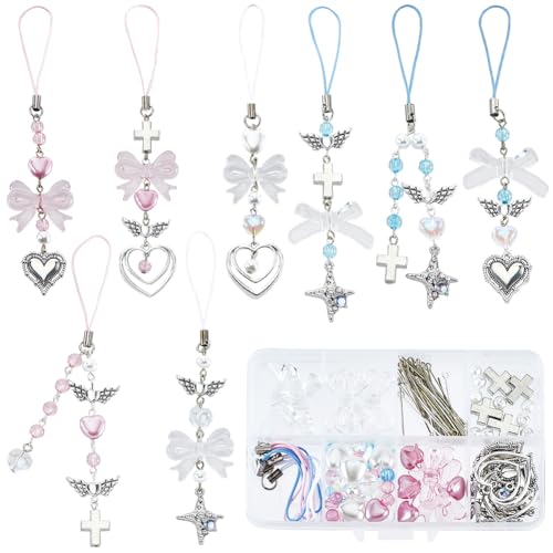 SUNNYCLUE 1 Box 8 Sets Handy Anhänger Set Süße Schleife Flügel Herzperlen Handy Anhänger Handy Schlüsselanhänger Handy Anhänger Für Frauen Und Erwachsene DIY Schlüsselanhänger Handyhülle Tasche Kamera SUNNYCLUE 1 Box 8 Sets Handy Anhänger Set Süße Schleife Flügel Herzperlen Handy Anhänger Handy Schlüsselanhänger Handy Anhänger Für Frauen Und Erwachsene DIY Schlüsselanhänger Handyhülle Tasche Kamera von SUNNYCLUE