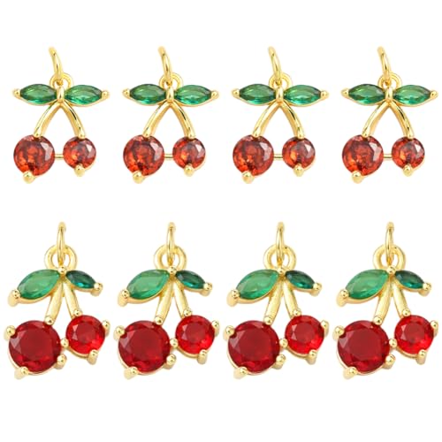 SUNNYCLUE 1 Box 8 Stück Echter 18 Karat Vergoldeter Messing Kirsch Charm Glas Obst Charms Lose Sommer Rotfrüchte Beeren Grüne Blätter Kirschen Förmige Mini Anhänger Für Die Schmuckherstellung Armbände SUNNYCLUE 1 Box 8 Stück Echter 18 Karat Vergoldeter Messing Kirsch Charm Glas Obst Charms Lose Sommer Rotfrüchte Beeren Grüne Blätter Kirschen Förmige Mini Anhänger Für Die Schmuckherstellung Armbände von SUNNYCLUE