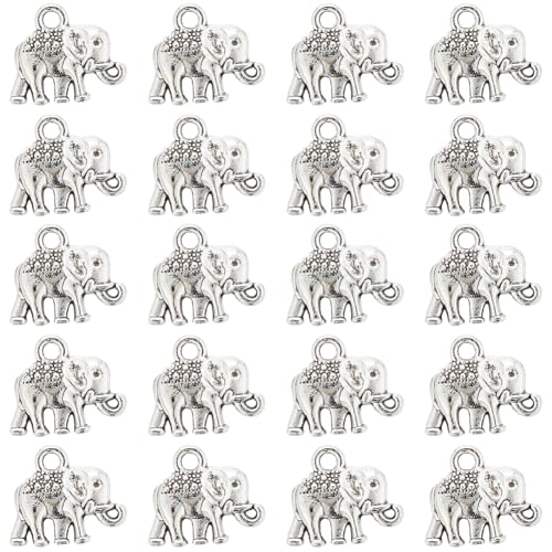 SUNNYCLUE 1 Box 80 Stück Mini Elefanten Anhänger Silberne Elefanten Anhänger Tibetische Legierung Groß Antik Große Glückstier Anhänger Für Schmuckherstellung Zubehör DIY Basteln Halskette Armband Ohrr SUNNYCLUE 1 Box 80 Stück Mini Elefanten Anhänger Silberne Elefanten Anhänger Tibetische Legierung Groß Antik Große Glückstier Anhänger Für Schmuckherstellung Zubehör DIY Basteln Halskette Armband Ohrr von SUNNYCLUE