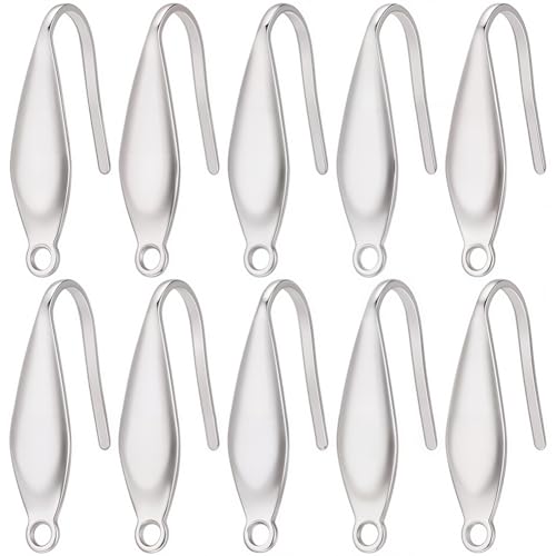 SUNNYCLUE 1 Box 80 Stück Ohrringhaken Aus Edelstahl Ohrringzubehör Ohrringhaken Mit Schlaufen Ohrhaken Breite Fischhaken Französische Ohrringhaken Für Gepiercte Ohren Schmuckherstellung Zubehör Hypoa von SUNNYCLUE