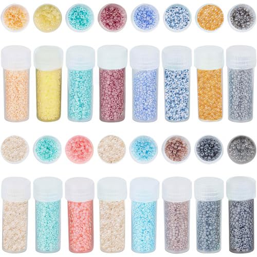 SUNNYCLUE 1 Box 80 g Armband Rocailles Perlen Set 12/0 Rocailles Perlen In Großpackung 2 mm Blaugrüne Jade Imitat Glas Rocailles Perlen Runde Glas Abstandshalter Lose Perlen Zur Schmuckherstellung DIY von SUNNYCLUE