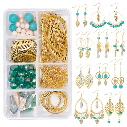 SUNNYCLUE 1 Box DIY 10 Paar Blatt-Ohrring-Kits Baumblatt-Charms-Anhänger-Blätter-Charm-Glasperlen Mit Ohrring-Haken Für Frauen DIY-Ohrring-Schmuckherstellung SUNNYCLUE 1 Box DIY 10 Paar Blatt-Ohrring-Kits Baumblatt-Charms-Anhänger-Blätter-Charm-Glasperlen Mit Ohrring-Haken Für Frauen DIY-Ohrring-Schmuckherstellung von SUNNYCLUE