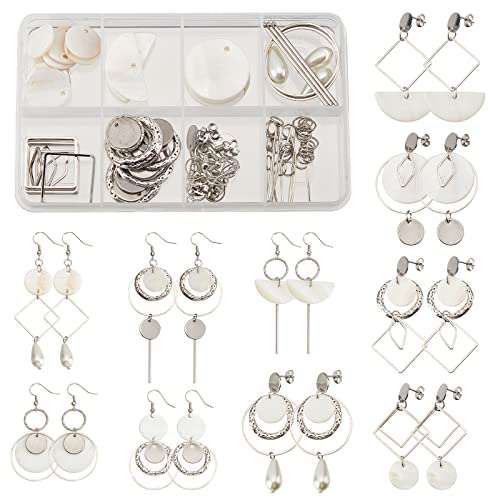 SUNNYCLUE 1 Box DIY 10 Paar Flache Runde Muschel Charm Anhänger Muschel Charm Ohrringe Kit Natürliche Muschelschale Aus Perlen Charme Schmuckherstellung Zubehör Sommer Erwachsene Frauen Starter SUNNYCLUE 1 Box DIY 10 Paar Flache Runde Muschel Charm Anhänger Muschel Charm Ohrringe Kit Natürliche Muschelschale Aus Perlen Charme Schmuckherstellung Zubehör Sommer Erwachsene Frauen Starter von SUNNYCLUE