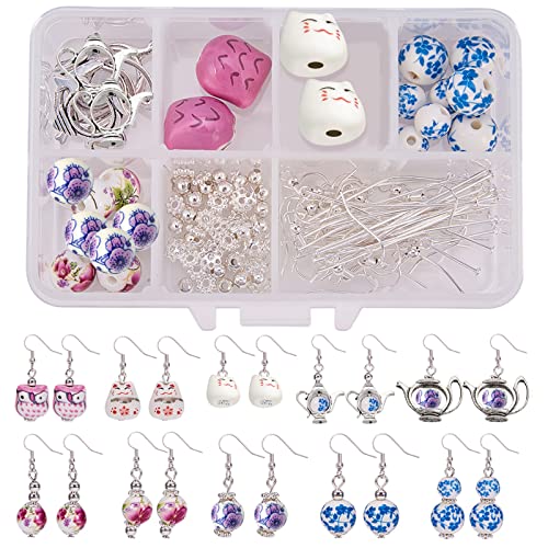 SUNNYCLUE 1 Box DIY 10 Paar Teekanne mit Tier-Blumen-Motiv, Keramik, Porzellan, für Ohrringe, Starter-Set, Schmuck und Bastelbedarf, für Anfänger, Erwachsene, Frauen, Mädchen, Geschenk SUNNYCLUE 1 Box DIY 10 Paar Teekanne mit Tier-Blumen-Motiv, Keramik, Porzellan, für Ohrringe, Starter-Set, Schmuck und Bastelbedarf, für Anfänger, Erwachsene, Frauen, Mädchen, Geschenk von SUNNYCLUE
