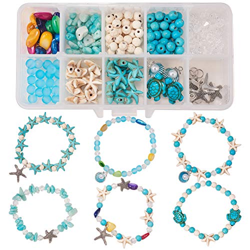 SUNNYCLUE 1 Box DIY 242 Stück 6 Sets Boho Muschelperlen Strand Charm Fußkettchen Bastelset Verstellbarer Fußkettenschmuck Mit Seestern Muschel Charms Türkis Stein SUNNYCLUE 1 Box DIY 242 Stück 6 Sets Boho Muschelperlen Strand Charm Fußkettchen Bastelset Verstellbarer Fußkettenschmuck Mit Seestern Muschel Charms Türkis Stein von SUNNYCLUE
