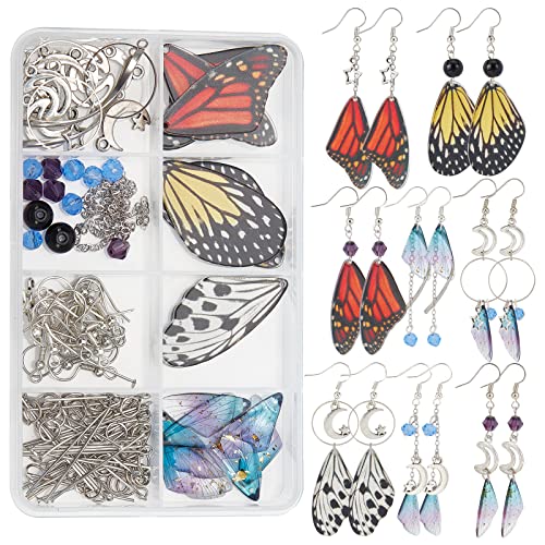 SUNNYCLUE 1 Box DIY 8 Paar Schmetterlingsflügel Charms Aus Harz Insektenflügel Charm Ohrring Kit Schmetterlings Charms Für Die Schmuckherstellung Mond Stern Charm Verbindungsringe Facettierte Glasperl SUNNYCLUE 1 Box DIY 8 Paar Schmetterlingsflügel Charms Aus Harz Insektenflügel Charm Ohrring Kit Schmetterlings Charms Für Die Schmuckherstellung Mond Stern Charm Verbindungsringe Facettierte Glasperl von SUNNYCLUE