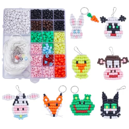 SUNNYCLUE 1 Box DIY 8 Sets Perlen Haustiere Perlen Bastelset Perlen Tiere Schlüsselanhänger Set 8 mm Pony Perlen Bulk Video Tutorials Nutztiere Entenfrösche Kuh Undurchsichtiges Kunststoff Pony Perlen SUNNYCLUE 1 Box DIY 8 Sets Perlen Haustiere Perlen Bastelset Perlen Tiere Schlüsselanhänger Set 8 mm Pony Perlen Bulk Video Tutorials Nutztiere Entenfrösche Kuh Undurchsichtiges Kunststoff Pony Perlen von SUNNYCLUE
