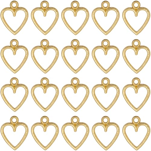 SUNNYCLUE 1 Box Mit 100 Stück Hohlen Herzanhängern Goldene Metallherzanhänger Großpackung Mit Legierung Im Tibetischen Stil Schöne Runde Liebesanhänger Zur Schmuckherstellung Anhänger Zum Selbermachen SUNNYCLUE 1 Box Mit 100 Stück Hohlen Herzanhängern Goldene Metallherzanhänger Großpackung Mit Legierung Im Tibetischen Stil Schöne Runde Liebesanhänger Zur Schmuckherstellung Anhänger Zum Selbermachen von SUNNYCLUE