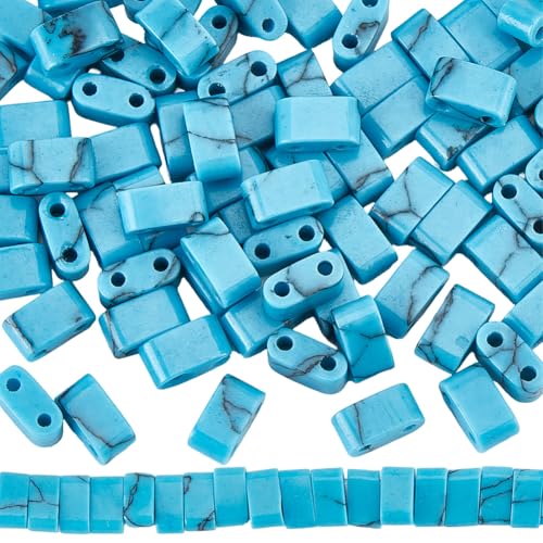 SUNNYCLUE 1 Box Mit 140 Tila Perlen Blaue Flache Rocailles Perlen Synthetische Türkisfarbene Rechteckige Halbgeschliffene Edelsteine Doppelloch Japanische Flache Sapcer Gliederperle Stern Für Die Schm SUNNYCLUE 1 Box Mit 140 Tila Perlen Blaue Flache Rocailles Perlen Synthetische Türkisfarbene Rechteckige Halbgeschliffene Edelsteine Doppelloch Japanische Flache Sapcer Gliederperle Stern Für Die Schm von SUNNYCLUE