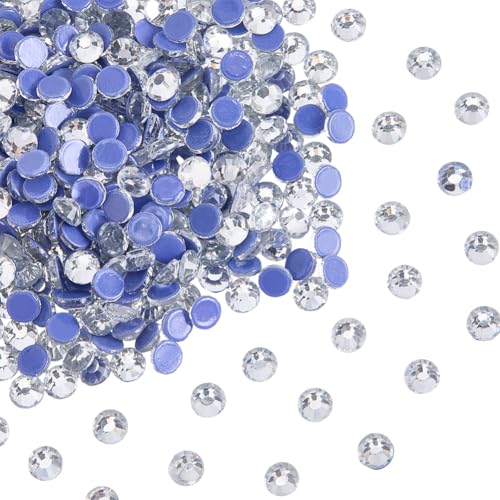 SUNNYCLUE 1 Box Mit 1440 silbernen Hotfix Strasssteinen Flache Rückseite Glas Strasssteine 4.6mm Metallisch Rund Winzige Hotfix Kristalle Schillernde Edelsteine Für Heimwerker Basteln Kleidung Schuhe von SUNNYCLUE