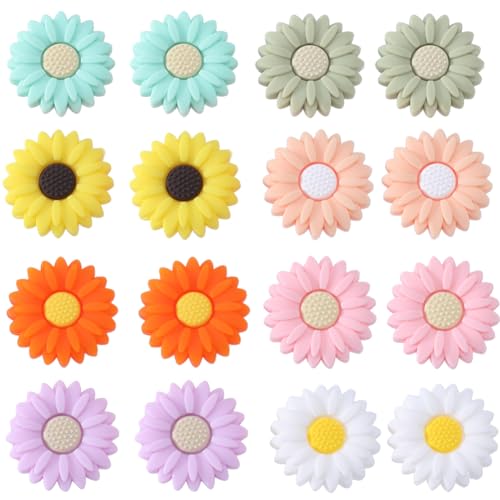 SUNNYCLUE 1 Box Mit 16 Stück Blumen Silikonperlen Gänseblümchen Fokus Silikonperlen Niedliche Rose Grober Gummi Lose Abstandshalter Doppelseitige Perlenmasse Für Perlenstifte Schlüsselanhänger Herstel SUNNYCLUE 1 Box Mit 16 Stück Blumen Silikonperlen Gänseblümchen Fokus Silikonperlen Niedliche Rose Grober Gummi Lose Abstandshalter Doppelseitige Perlenmasse Für Perlenstifte Schlüsselanhänger Herstel von SUNNYCLUE