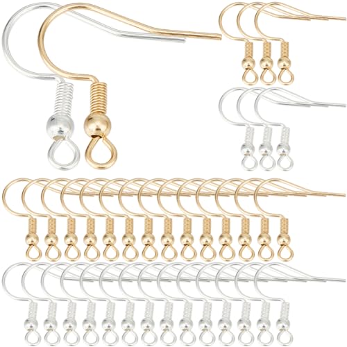 SUNNYCLUE 1 Box Mit 160 Stück Ohrringhaken Aus Edelstahl Französische Ohrringhaken Aus Draht Mit Spiralkugel Goldene Ohrhaken Silberne Ohrhaken Angelhaken Beschläge Zur Schmuckherstellung Zubehör Zum SUNNYCLUE 1 Box Mit 160 Stück Ohrringhaken Aus Edelstahl Französische Ohrringhaken Aus Draht Mit Spiralkugel Goldene Ohrhaken Silberne Ohrhaken Angelhaken Beschläge Zur Schmuckherstellung Zubehör Zum von SUNNYCLUE