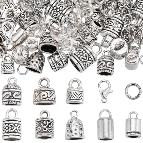 SUNNYCLUE 1 Box Mit 230 Kordel Endkappen Tibetisches Antik Silber Leder Kumihimo Armbänder Zubehör Zum Einkleben von Crimp Enden Rohrendspitze Karabinerverschlüsse Biegering Kordelabschluss Für Schmuc SUNNYCLUE 1 Box Mit 230 Kordel Endkappen Tibetisches Antik Silber Leder Kumihimo Armbänder Zubehör Zum Einkleben von Crimp Enden Rohrendspitze Karabinerverschlüsse Biegering Kordelabschluss Für Schmuc von SUNNYCLUE