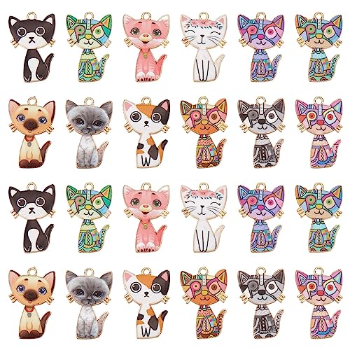 SUNNYCLUE 1 Box Mit 24 Stück 12 Stile Bunte Katzen Charms Katzen Charms Große Menge Bezaubernde Süße Katzen Tiere Kätzchen Charms Baumelnde Emaille Tier Charms Für Die Schmuckherstellung Charms DIY Oh SUNNYCLUE 1 Box Mit 24 Stück 12 Stile Bunte Katzen Charms Katzen Charms Große Menge Bezaubernde Süße Katzen Tiere Kätzchen Charms Baumelnde Emaille Tier Charms Für Die Schmuckherstellung Charms DIY Oh von SUNNYCLUE