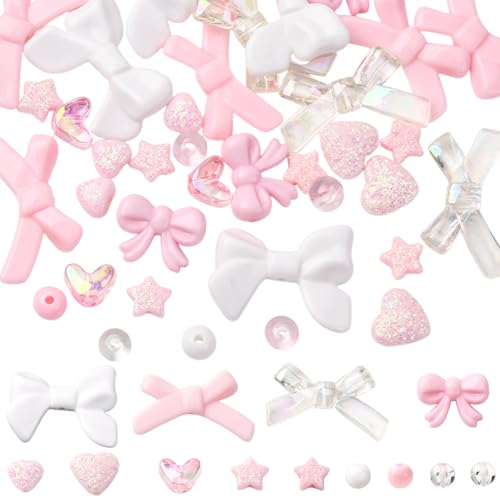 SUNNYCLUE 1 Box Mit 290 Schleifenperlen Süße Schleifenperlen Verschiedene Acryl Und Kunststoffperlen Kokette Rosa Fliege Stern Herzform Runde Lose Perlensets Für Schmuckherstellungssets Damen Bastelb SUNNYCLUE 1 Box Mit 290 Schleifenperlen Süße Schleifenperlen Verschiedene Acryl Und Kunststoffperlen Kokette Rosa Fliege Stern Herzform Runde Lose Perlensets Für Schmuckherstellungssets Damen Bastelb von SUNNYCLUE