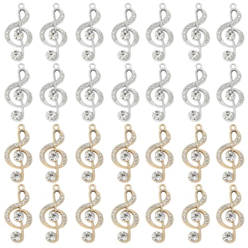 SUNNYCLUE 1 Box Mit 32 Musiknoten Anhängern Zum Thema Musik Großpackung Gold Und Silbermetalllegierung Strasssteine Kristalle Vintage Funkelndes Symbol Winzige Anhänger Für Die Schmuckherstellung Armb SUNNYCLUE 1 Box Mit 32 Musiknoten Anhängern Zum Thema Musik Großpackung Gold Und Silbermetalllegierung Strasssteine Kristalle Vintage Funkelndes Symbol Winzige Anhänger Für Die Schmuckherstellung Armb von SUNNYCLUE