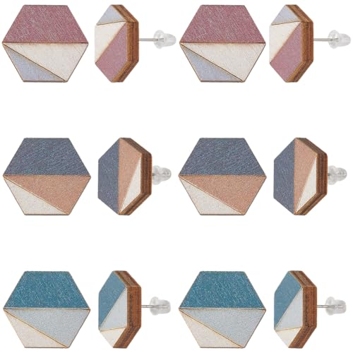SUNNYCLUE 1 Box Mit 6 Paar Ohrringen Aus Holz Bohemian Ohrstecker Sechseckig Cabochon Geometrie Flach Rund Kokosnussbraun Kadettenblau Modischer Ohrstecker Für Frauen Erwachsene Freunde Urlaubsgeschen SUNNYCLUE 1 Box Mit 6 Paar Ohrringen Aus Holz Bohemian Ohrstecker Sechseckig Cabochon Geometrie Flach Rund Kokosnussbraun Kadettenblau Modischer Ohrstecker Für Frauen Erwachsene Freunde Urlaubsgeschen von SUNNYCLUE