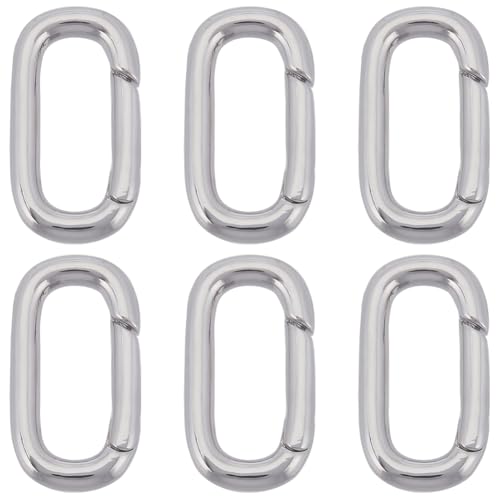 SUNNYCLUE 1 Box Mit 6 ovalen Federringen Karabinerring Silberfarben Kleiner Schlüsselanhängerverschluss Mit Auslösetor Messing Schlüsselring Clip Karabinerhaken Schnalle Für Geldbörse Schmuckherstellu SUNNYCLUE 1 Box Mit 6 ovalen Federringen Karabinerring Silberfarben Kleiner Schlüsselanhängerverschluss Mit Auslösetor Messing Schlüsselring Clip Karabinerhaken Schnalle Für Geldbörse Schmuckherstellu von SUNNYCLUE