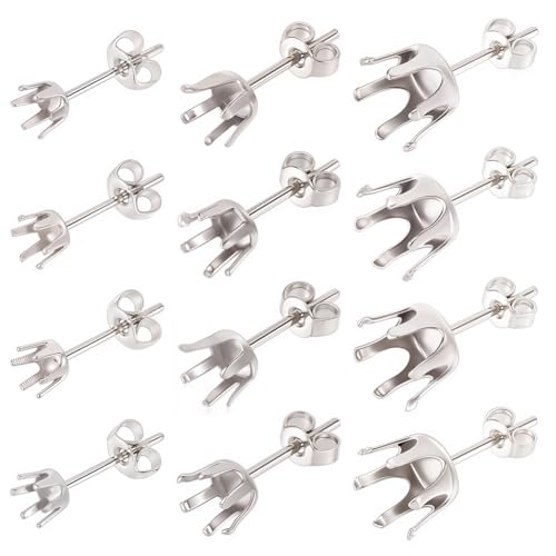 SUNNYCLUE 1 Box Mit 90 Krappen Ohrringfassungen 304 Edelstahl Ohrringpfosten Krappenohrring Rohlinge Perlen Strasssteine Krallenohrring Komponenten Für Schmuckherstellung Zubehör DIY Ohrstecker Bastel SUNNYCLUE 1 Box Mit 90 Krappen Ohrringfassungen 304 Edelstahl Ohrringpfosten Krappenohrring Rohlinge Perlen Strasssteine Krallenohrring Komponenten Für Schmuckherstellung Zubehör DIY Ohrstecker Bastel von SUNNYCLUE