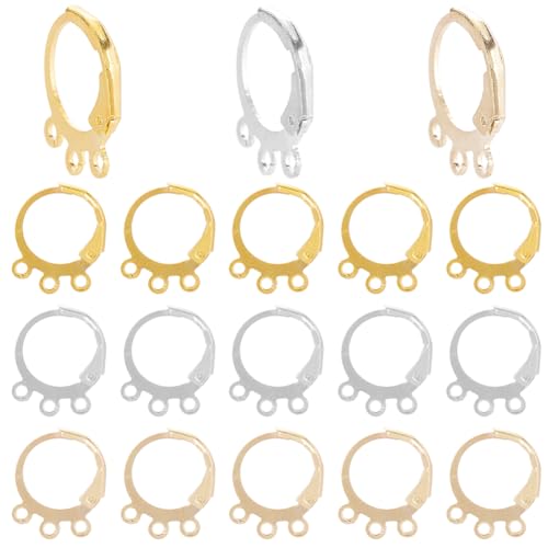 SUNNYCLUE 1 Box Mit 90 Ohrringhaken Leverback Ohrring Beschläge Messing Ohrringhaken Mit Hebelverschluss Großpackung Mit Mehreren Löchern Huggie Creolen Ohrhaken 3 Hängeschlaufen Ohrringverschlüsse Oh SUNNYCLUE 1 Box Mit 90 Ohrringhaken Leverback Ohrring Beschläge Messing Ohrringhaken Mit Hebelverschluss Großpackung Mit Mehreren Löchern Huggie Creolen Ohrhaken 3 Hängeschlaufen Ohrringverschlüsse Oh von SUNNYCLUE