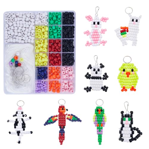 SUNNYCLUE 1 Box Zum Selbermachen 8 Sets Perlen Haustiere Perlen Tiere Schlüsselanhänger Set 8 mm Großes Loch Pony Perlen Bauernhof Tier Formen Ente Schaf Kuh Panda Perlen Tier Schlüsselanhänger Polyes SUNNYCLUE 1 Box Zum Selbermachen 8 Sets Perlen Haustiere Perlen Tiere Schlüsselanhänger Set 8 mm Großes Loch Pony Perlen Bauernhof Tier Formen Ente Schaf Kuh Panda Perlen Tier Schlüsselanhänger Polyes von SUNNYCLUE