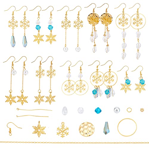 SUNNYCLUE 1 Box Zum Selbermachen von 10 Paar Schneeflocken Ohrringen Starter Kit Schneeflocken Legierung Anhänger Tropfen Glasperlen Messing Kabelkette Für DIY Ohrringe Schmuckherstellung Basteln SUNNYCLUE 1 Box Zum Selbermachen von 10 Paar Schneeflocken Ohrringen Starter Kit Schneeflocken Legierung Anhänger Tropfen Glasperlen Messing Kabelkette Für DIY Ohrringe Schmuckherstellung Basteln von SUNNYCLUE
