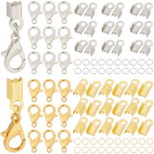 SUNNYCLUE 1 Box mit 500 Stück Schmuckstücken, umklappbare Endspitzen, Kordelendkappen, Karabinerverschlüsse, Biegeringe für Schmuckherstellung, Zubehör, DIY-Armbänder, Halsketten SUNNYCLUE 1 Box mit 500 Stück Schmuckstücken, umklappbare Endspitzen, Kordelendkappen, Karabinerverschlüsse, Biegeringe für Schmuckherstellung, Zubehör, DIY-Armbänder, Halsketten von SUNNYCLUE