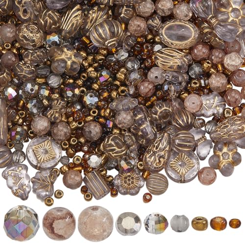 SUNNYCLUE 1 Box mit ca. 175 g sortierten Glasperlen, graue Acrylperlen, gemischte Form, kristallbeschichtet, rund, lose Abstandshalter für Schmuckherstellung, Charms, DIY, Handwerk, Halsketten SUNNYCLUE 1 Box mit ca. 175 g sortierten Glasperlen, graue Acrylperlen, gemischte Form, kristallbeschichtet, rund, lose Abstandshalter für Schmuckherstellung, Charms, DIY, Handwerk, Halsketten von SUNNYCLUE