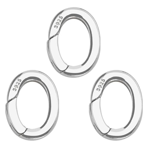 SUNNYCLUE 1 Schachtel 3 Stück 15mm O Ring Clip Mit Feder 925 ovale Federringe Aus Sterlingsilber Karabinerhaken Aus Metall Verschlüsse Für Geldbörsen Karabinerhaken Torringe Zur Schmuckherstellung Sc SUNNYCLUE 1 Schachtel 3 Stück 15mm O Ring Clip Mit Feder 925 ovale Federringe Aus Sterlingsilber Karabinerhaken Aus Metall Verschlüsse Für Geldbörsen Karabinerhaken Torringe Zur Schmuckherstellung Sc von SUNNYCLUE