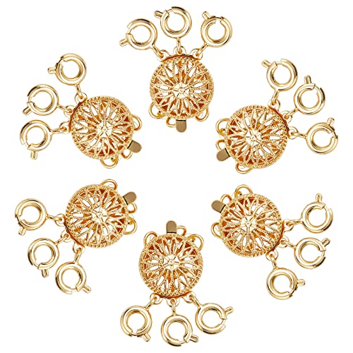 SUNNYCLUE 1 Schachtel 6 Stück Halsketten Verschlüsse Mehrstrang Halskettenverschluss Gold Trennverbinder Mehrschichtige Halsketten Verschlüsse Für Frauen Hummer Federringe Stapelbar Schmuckherstellung SUNNYCLUE 1 Schachtel 6 Stück Halsketten Verschlüsse Mehrstrang Halskettenverschluss Gold Trennverbinder Mehrschichtige Halsketten Verschlüsse Für Frauen Hummer Federringe Stapelbar Schmuckherstellung von SUNNYCLUE