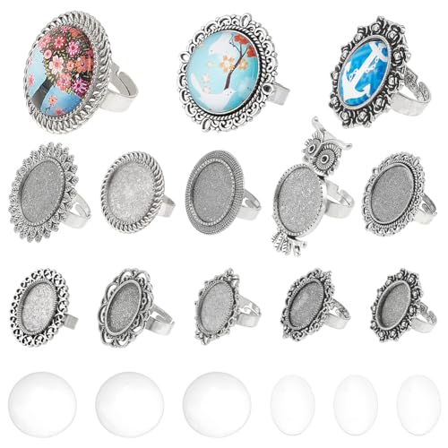 SUNNYCLUE 10 Sets Cabochon Ringfassungen Glas Cabochon Ringe Verstellbarer Cabochon Ring Ovale Cabochon Ringe Glas Cabochon Fingerringe Verstellbarer Ring Basisrohling Für Schmuckherstellungs Kits DIY SUNNYCLUE 10 Sets Cabochon Ringfassungen Glas Cabochon Ringe Verstellbarer Cabochon Ring Ovale Cabochon Ringe Glas Cabochon Fingerringe Verstellbarer Ring Basisrohling Für Schmuckherstellungs Kits DIY von SUNNYCLUE