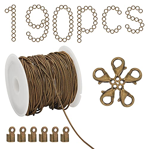 SUNNYCLUE 10 Yard Halskette Ketten Schmuckherstellungsset Runde Schlange Antike Bronze Kabelkette Karabinerhaken Kordelenden Biegeringe Für Frauen Erwachsene DIY Halskette Armband Schmuckherstellung SUNNYCLUE 10 Yard Halskette Ketten Schmuckherstellungsset Runde Schlange Antike Bronze Kabelkette Karabinerhaken Kordelenden Biegeringe Für Frauen Erwachsene DIY Halskette Armband Schmuckherstellung von SUNNYCLUE